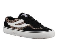 Superga 2941 Revolley Leder Damen Schwarz/Micro Leopard Turnschuhe EU 36,5 / UK 3,5