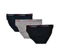 SUPERGA, 6 Paar Herrenslips aus elastischer Baumwolle mit Gummizug innen oder außen, 6 zweifarbig, 7