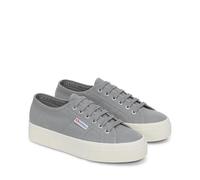 Superga Damen 2740 Plateau-Sneaker, Grau / silberfarben, 36 EU