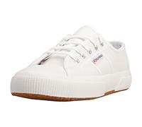 Superga Damen 2750 Tumbled Leder Gymnastikschuhe, Weiß White 900, 44 EU