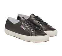 Superga - Damen Sneaker 2750, Metallic, Leder (37 EU) (Silber metallic/Naturweiß)