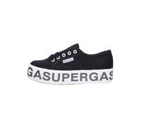 Superga Damen Sneaker 2790 COTW Glitterlettering S111TRW Black-Black 41