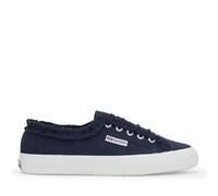 Superga - Damen Sneaker 3750, Gerafft, Jersey (37 EU) (Marineblau)