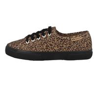 Superga Damen Sneaker Low 3750 Black Leopard Print Leggera Braun 39