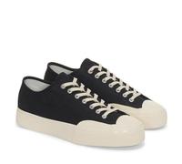Superga - Herren/Damen Unisex Sneaker 2432 Works, Segeltuch (43 EU) (Schwarz/Naturweiß)