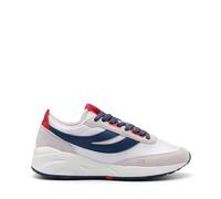 Superga - Herren/Damen Unisex Sneaker 4089 Training 9TS Slim, Wildleder (37 EU) (Weiß Avorio/Marineblau/Rot)