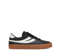 Superga - Herren/Damen Unisex Sneaker 4834 Club S Swallow, Kontrast Detail, Veganes Leder (38 EU) (Schwarz/Gummi Rosa)