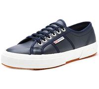 Superga 2750 Leder Damen Blau Navy Turnschuhe EU 36,5 / UK 3,5