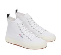 Superga - Unisex 2750 Mid Cotton Sneakers, Weiß/Schwarz/Favorio, 6 Women/6 Men