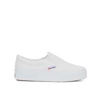 Superga Damen 2740 Plateau-Sneaker zum Reinschlüpfen, Weiss/opulenter Garten, 37.5 EU