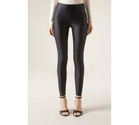 Superglänzende Leggings Schwarz L