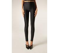 Superglänzende Leggings Schwarz M