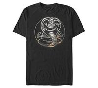 Superhero Stuff Herren Cobra Kai Snake Logo T-Shirt, Schwarz, Mittel