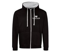 SuperHeroes Inc. Offizieller DC Comics Batman Wayne Industries Kapuzenpullover mit Reißverschluss, Schwarz , L