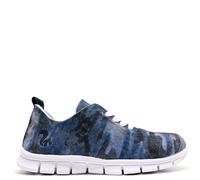 Superleichter, veganer Sneaker "thies ® PET Camo" aus recycelten Flaschen, flexibel und bequem Camo blue (blau) 37