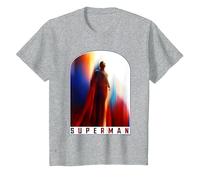 Superman (2025 Movie) Look Up Poster T-Shirt, Kinder, Grau Meliert, 92