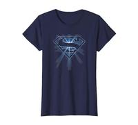 Superman Glowing Shield T Shirt T-Shirt, Damen, Marineblau, 3XL