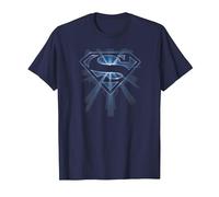 Superman Glowing Shield T Shirt T-Shirt, Herren, Marineblau, 5XL