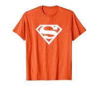 Superman Orange & White Shield T Shirt T-Shirt