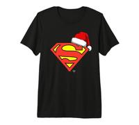 Superman S-Shield Chirstmas Santa Hat Premium T-Shirt
