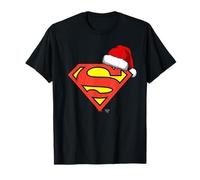 Superman S-Shield Chirstmas Santa Hat T-Shirt