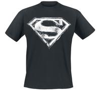 Superman Smudge Logo T-Shirt schwarz in 4XL