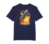 Superman Space Case T-Shirt, Herren Große Größen, Marineblau, 6X Tall