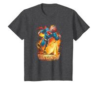 Superman Space Case T-Shirt, Kinder, Anthrazit Meliert, 104