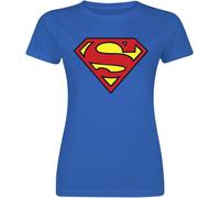 Superman Supergirl - Shield Frauen T-Shirt blau