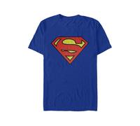 Superman - Washed Shield Blue - T-Shirt - Blau - XL - 100% Baumwolle Blau XL