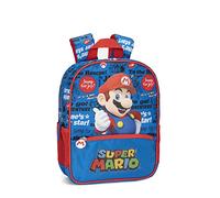 SUPERMARIO - Mini-Rucksack für Schule und Zeit, Unisex, lässiger Rucksack für Jungen und Mädchen - 22 x 10 x 33 cm, blau, Taglia unica, Casual