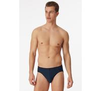 Schiesser Slip mit Streifenmuster Modell 'Supermini' in Dunkelblau, Größe S