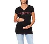 Supermom Damen Tee ss Supermom Umstands-T-Shirt, per pack Schwarz (Black P090), 34 (Herstellergröße: XS)