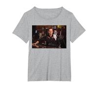 Supernatural Gabriel's Bar T-Shirt, Damen Große Größen, Grau Meliert, 4X