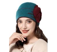Superora Damen Hüte 100% Wolle Frauen Elegante Hut Winter Warm Berets Vintage Eimer Hut Blumen Bowler