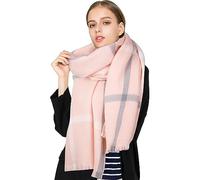 Superora Damen Schal XXL Schultertuch karierter Deckenschal Halstuch Karo Scarf kuschelig übergroßer Oversized Poncho 200 * 70cm