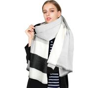 Superora Damen Schal XXL Schultertuch karierter Deckenschal Halstuch Karo Scarf kuschelig übergroßer Oversized Poncho 200 * 70cm