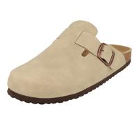 Supersoft Herren Komfort Clogs 176-039 Hausschuhe Pantolette Lederfußbett Schnalle (Taupe, EU Schuhgrößensystem, Erwachsene, Herren, Numerisch, M, 46)