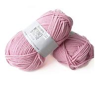 Superwash 100 % Merinowolle zum Stricken und Häkeln, 3 oder leicht, DK, leichtes Kammgewicht, Tropfen Merino extrafein, 51 g, 115 Meter pro Knäuel (25 Pink)