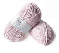 Superwash 100 % Merinowolle zum Stricken und Häkeln, 3 oder leicht, DK, leichtes Kammgewicht, Tropfen Merino extrafein, 51 g, 115 Meter pro Knäuel (40 Puderrosa)