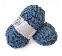 Superwash Garn aus 100 % Merinowolle zum Stricken und Häkeln, 3 oder leicht, DK, leichtes Kammgewicht, Drops Merino extrafein, 50 g, 115 Meter pro Knäuel (23 Graublau)