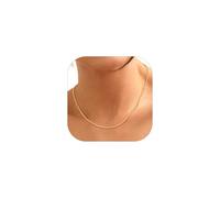 Suplight Panzerkette Vergoldet 2mm Kette Gold Damen dünne Gliederkette Edelstahl Halskette 73cm golden Chokerkette Frauen Kette ohne Anhänger Collier Gold Wasserfest Geschenk für Valentinstag