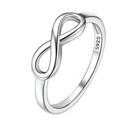 Suplight Silberringe Damen 925 Trauringe Unendlichkeit Promise Eheringe Fraurn Wickelring Infinity Verlobungsring Größe 47 Modeschmuck Daumenring