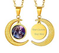 Suplight Unisex 12 Sternzeichen Collier personalisiert Edelstahl Runde Sternbilder Anhänger Halskette Name Gravur Münzenkette Horoskop Tierkreis Schmuck Geschenk für Damen Herren Jungen Mädchen