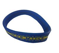 Supportershop Schweden Armband Silikon Fußball, blau, fr: Einheitsgröße (Größe Hersteller: Größe One sizeque)