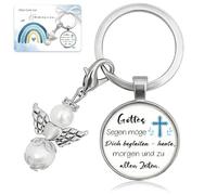 SupreLuck Kommunion Geschenk Junge Mädchen, Schutzengel Schlüsselanhänger Geschenke zur Kommunion - Alles Gute zur Kommunion -Erstkommunion Geschenke