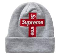 Supreme New Era Cross Box Logo Beanie Grey - Standard