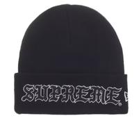 Supreme New Era Gothic Logo Beanie Black - Standard