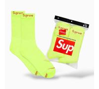 Supreme x Hanes Crew Socken Neon Green (4er-Pack) - Standard