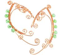 Supvox 1 Paar Vintage Ohrringe ohne Ohrloch Damen Ohrklemmen Feenohren Leicht und Bequem für Alltag und Besondere Anlässe